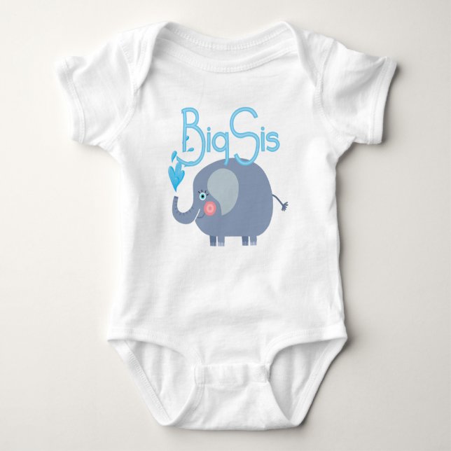Body Para Bebé Elephant Big Sis (Anverso)