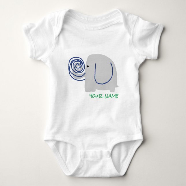 Body Para Bebé elephant bodysuits (Anverso)
