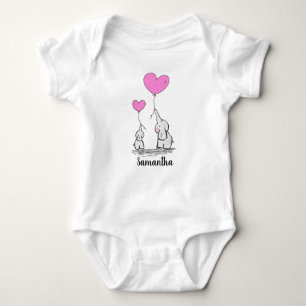 Body Para Bebé Elephant Love Design Baby Shirt Bodysuit