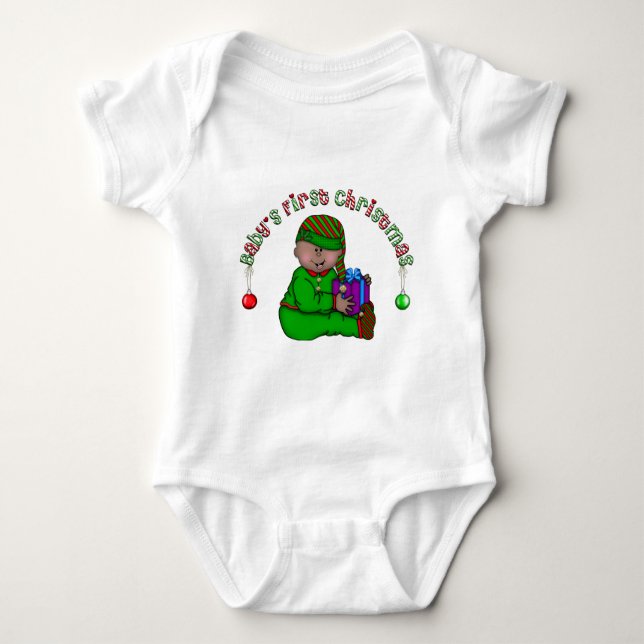 Body Para Bebé Elf Baby African First Navidades (Anverso)