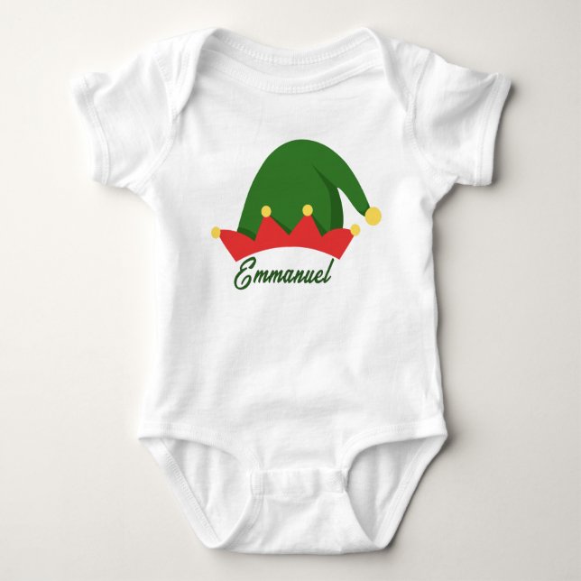 Body Para Bebé Elf Gorra Bodysuit (Anverso)