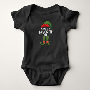 Body Para Bebé Elfo Favorito de Santa Combinación Familia Navidad