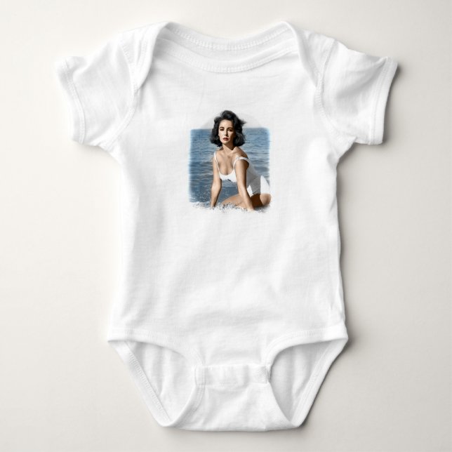 Body Para Bebé Elizabeth Taylor Beach (Anverso)