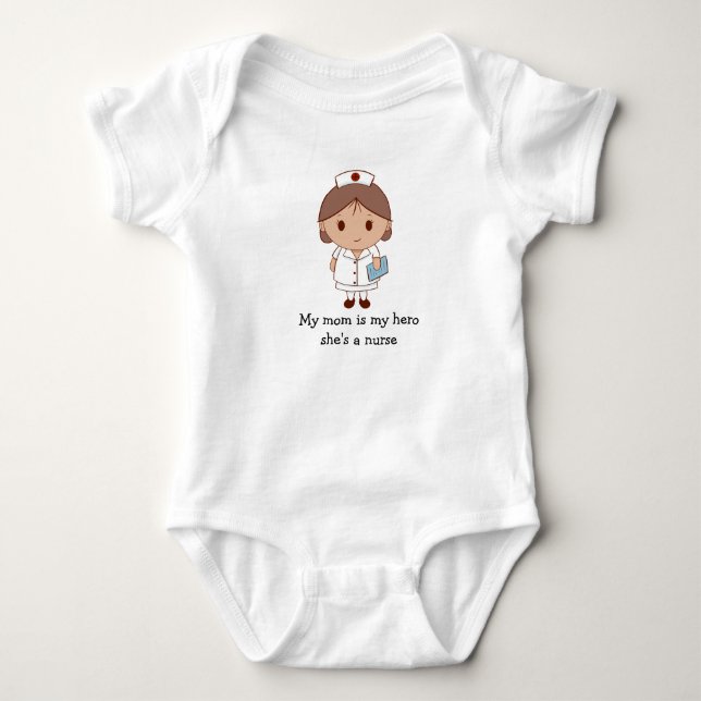 Body Para Bebé Ella es enfermera (Anverso)