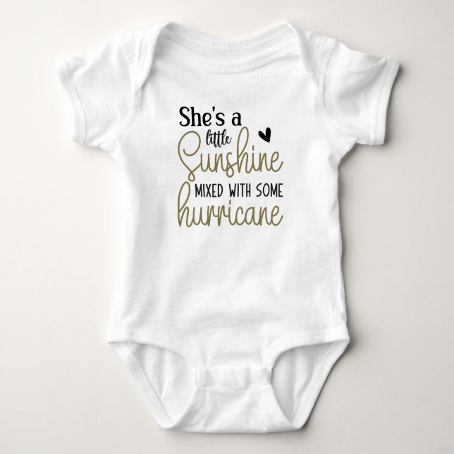 Body Para Bebé Ella es un pequeño Bodysuit de sol (Anverso)