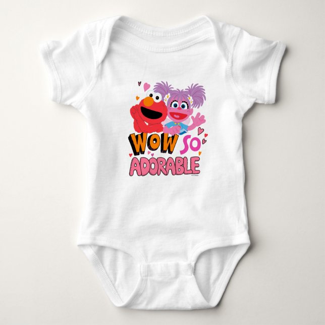 Body Para Bebé Elmo & Abby | Wow Tan Adorable (Anverso)