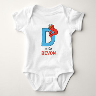 Body Para Bebé Elmo Alphabet   D Azul