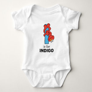 Body Para Bebé Elmo Alphabet   I Azul