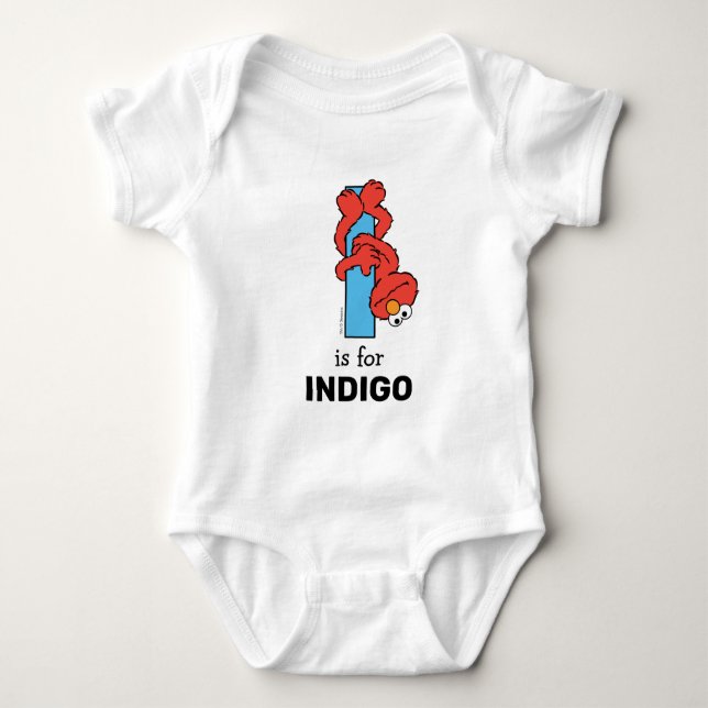 Body Para Bebé Elmo Alphabet | I Azul (Anverso)