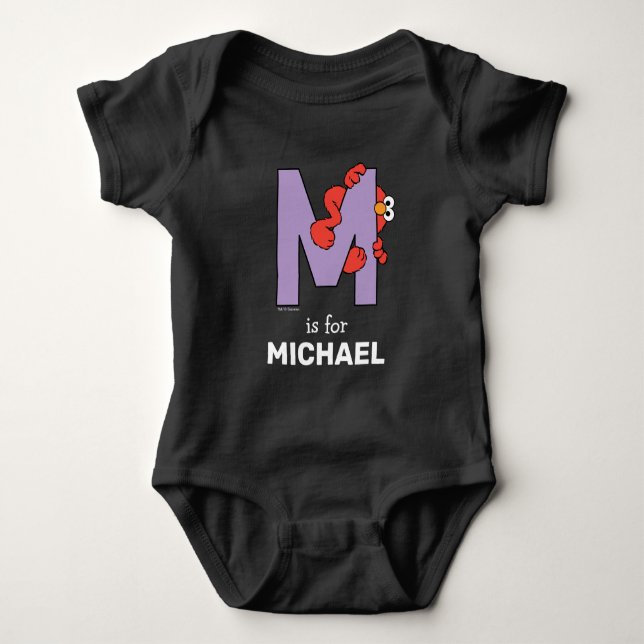 Body Para Bebé Elmo Alphabet | M Púrpura (Anverso)
