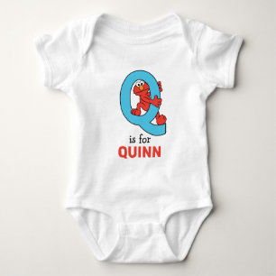 Body Para Bebé Elmo Alphabet   Q Azul