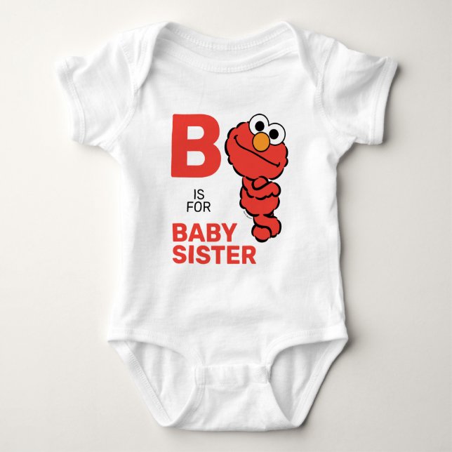 Body Para Bebé Elmo | B es para Hermana Bebé (Anverso)