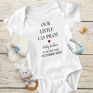 Body Para Bebé Embarazo Niño Avión Copiloto Personalizado