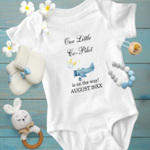 Embarazo Niño Avión Copiloto Personalizado