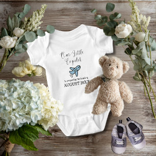 Body Para Bebé Embarazo Niño Avión Copiloto Personalizado