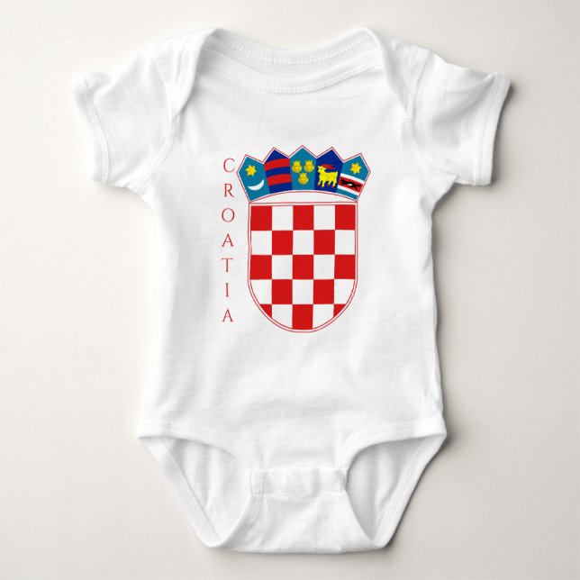 Body Para Bebé emblema croatia (Anverso)