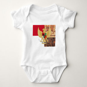 Body Para Bebé Emblema de Indonesia - la bandera del batik de