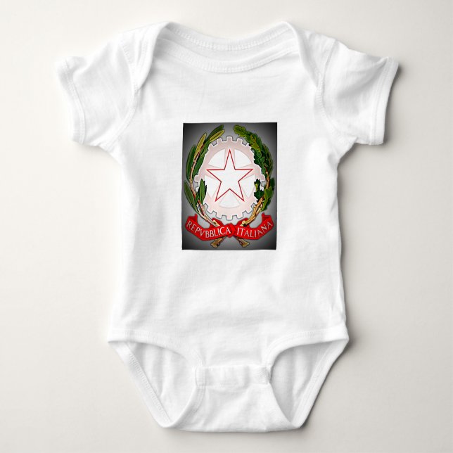 Body Para Bebé Emblema de Italia borde oscuro (Anverso)
