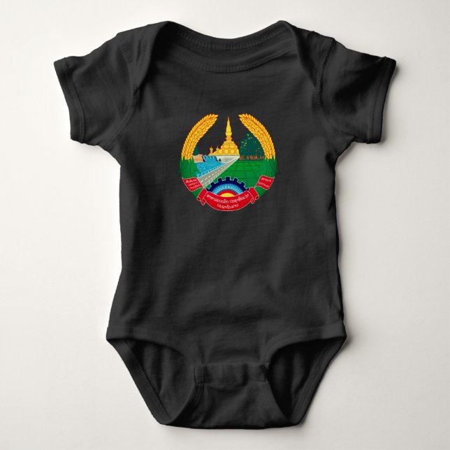 Body Para Bebé Emblema de Laos Baby Bodysuit (Anverso)