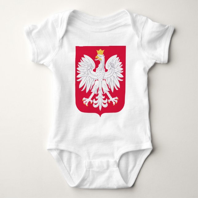 Body Para Bebé Emblema polaco - Escudo de Polonia - Polska Herb P (Anverso)