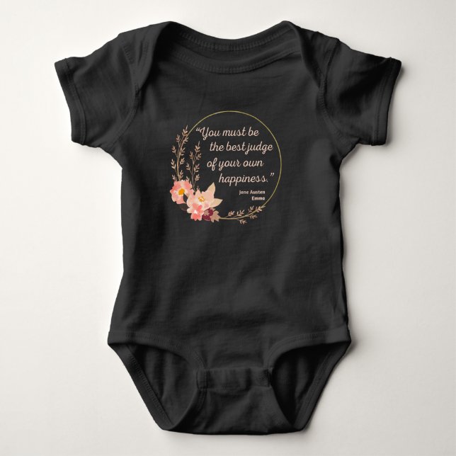 Body Para Bebé Emma De Jane Austen Cita I - Estilo Cuto (Anverso)