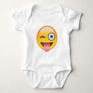 Body Para Bebé Emoji - cara con la lengua