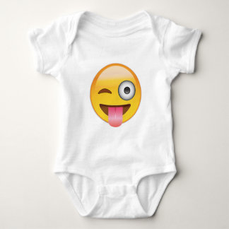 Body Para Bebé Emoji - cara con la lengua