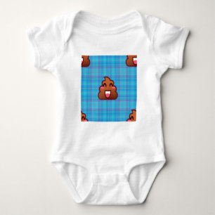 Body Para Bebé emoji de caca de plaid