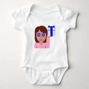 Body Para Bebé emoji de giro de pelo de chanukkah