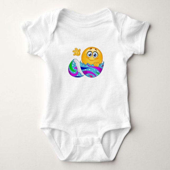 Body Para Bebé Emoji de huevo de Pascua (Anverso)
