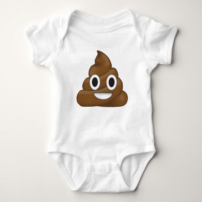 Body Para Bebé Emoji de poop (Anverso)