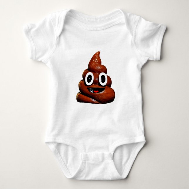 Body Para Bebé emoji de poop graciosa (Anverso)