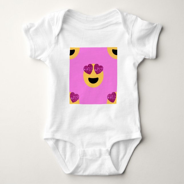Body Para Bebé emoji del ojo del corazón (Anverso)