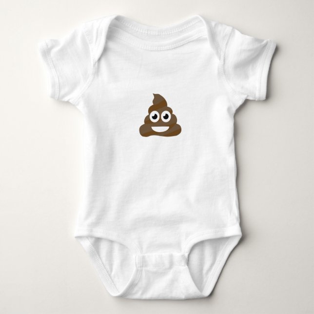 Body Para Bebé Emoji linda divertida del impulso (Anverso)