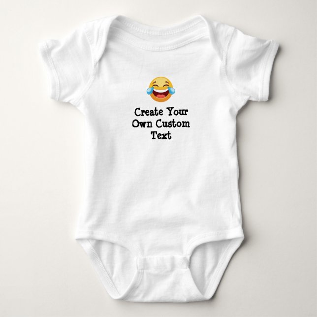 Body Para Bebé Emoji riendo Crea tu propio (Anverso)