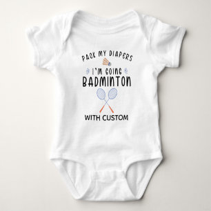 Body Para Bebé Empaca mis pañales Voy al bádminton con Mami
