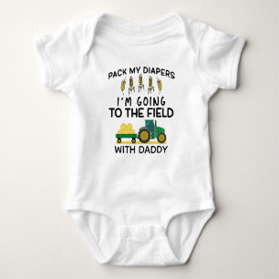 Body Para Bebé Empaca Mis Pañales Voy Al Campo Con Papá