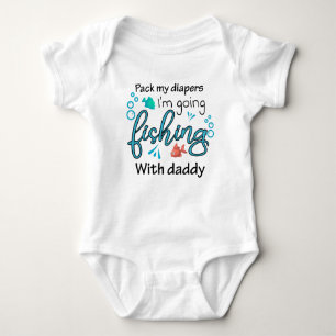 Body Para Bebé Empaqueta mis pañales que voy a pescar con papá
