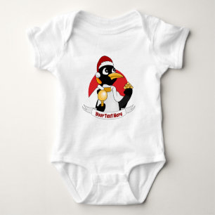 Body Para Bebé Emperador Navidades de pingüino personalizado Baby
