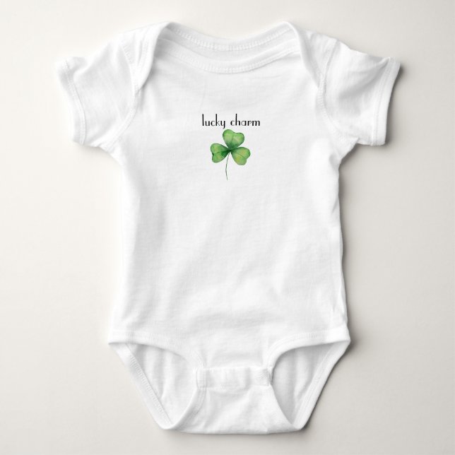 Body Para Bebé Encantador Lucky Baby Bodysuit con Shamrock (Anverso)