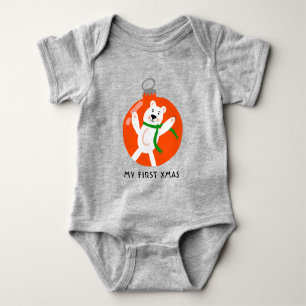 Body Para Bebé Encantador Oso Navidad Ornamento festividad PERSON