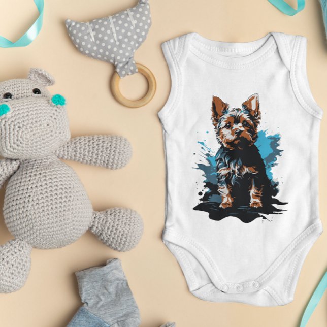 Body Para Bebé Encantador resaltado de Yorkshire Terrier (Gifts for Yorkshire lovers and those to come)