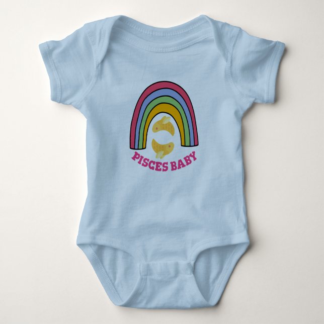 Body Para Bebé Encanto de Rainbow Pisces (Anverso)