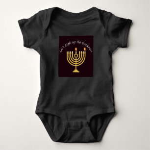 Body Para Bebé Enciende la oscuridad Hanukkah Menorah
