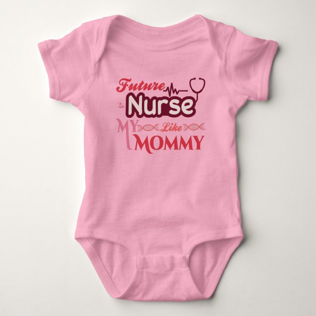Body Para Bebé Enfermera futura como mi mamá (Anverso)