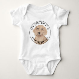 Body Para Bebé English Red Dachshund Dog Big Sister