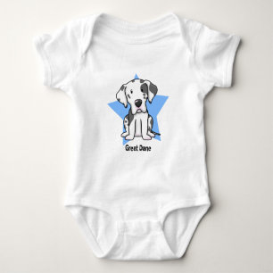Body Para Bebé Enredadera del bebé de great dane del Harlequin d