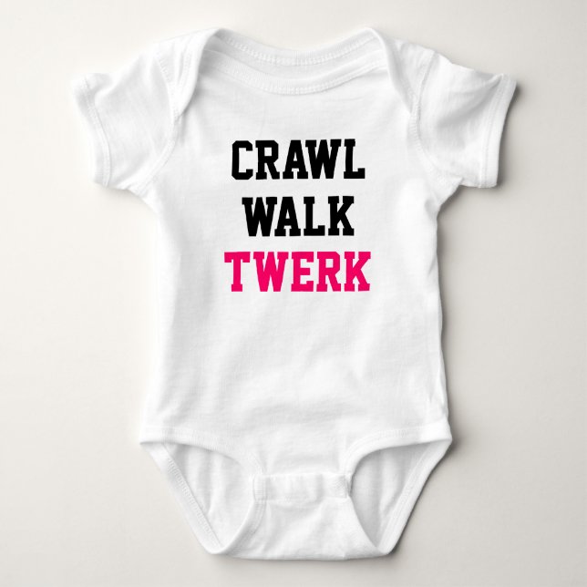 Body Para Bebé Enredadera del bebé de Twerk del paseo del (Anverso)