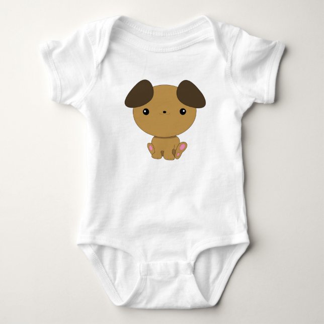 Body Para Bebé Enredadera del bebé del perrito de Kawaii (Anverso)