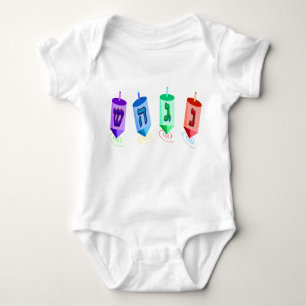 Body Para Bebé Enredadera del niño de cuatro Dreidels